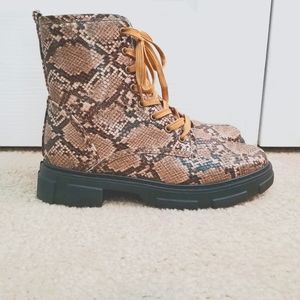 Bamboo Snakeskin Boots